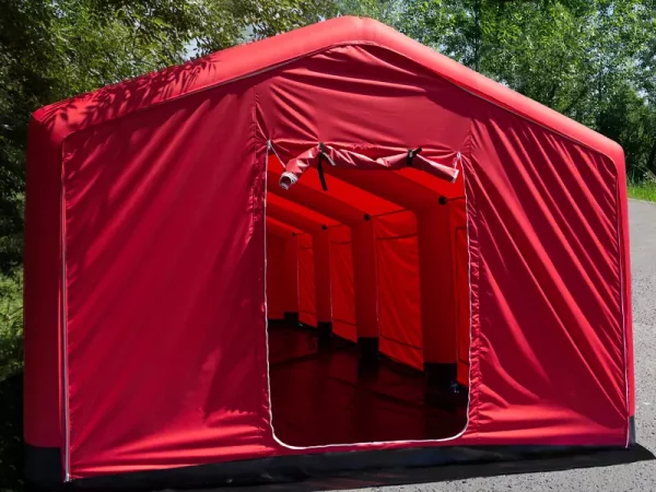 Namiot Modułowy Czerwony Wejście